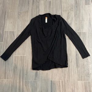 COPY - Black wrap front sweater size Medium
